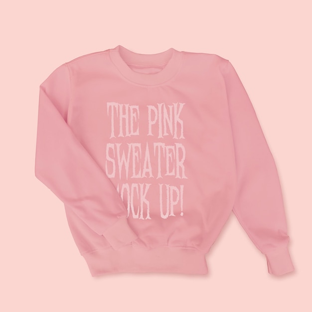 PSD mooie roze sweater shirt mockup