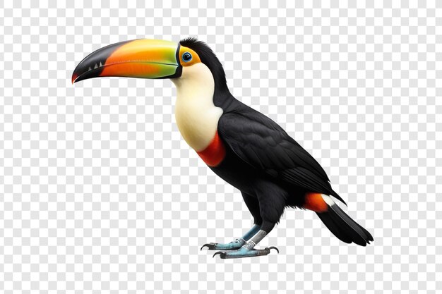 PSD mooie vogel toucan png geïsoleerd op doorzichtige achtergrond