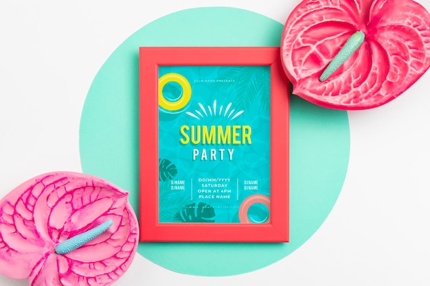 PSD mooie zomerse concept mock-up