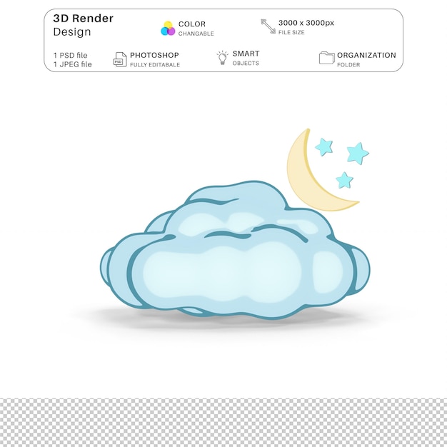 Moon 3d modeling rendered psd file realistic full moon