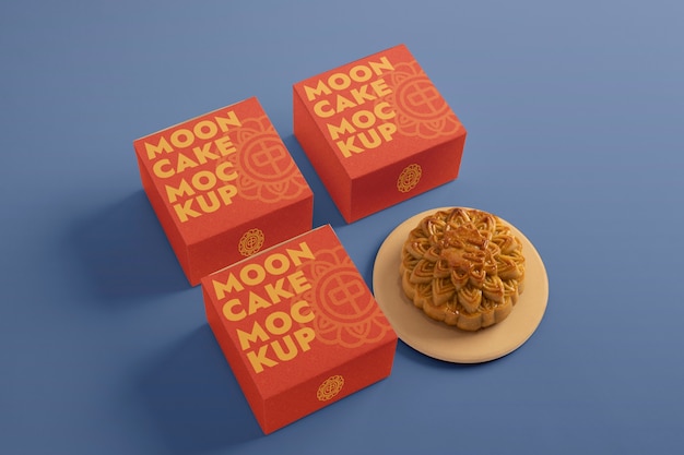 PSD moon cake packaging mockup