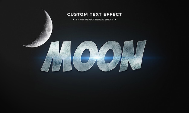 Moon editable text effect