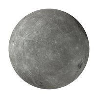 PSD moon isolated 3d render