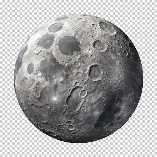 Moon isolated on transparent background