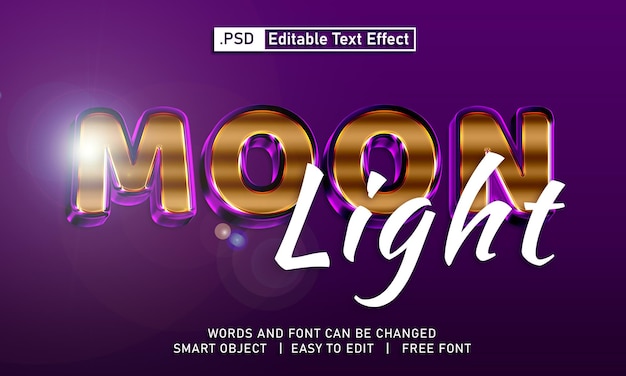 Moon light text effect