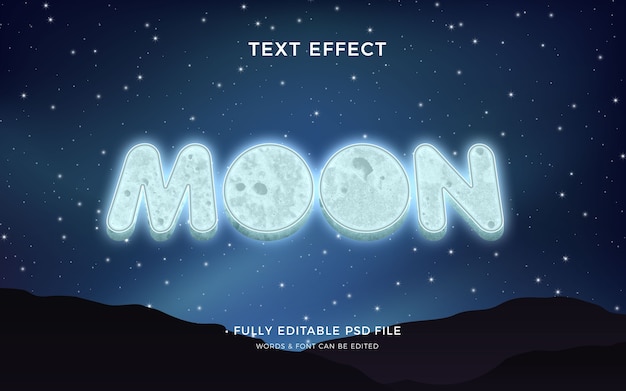 Moon text effect