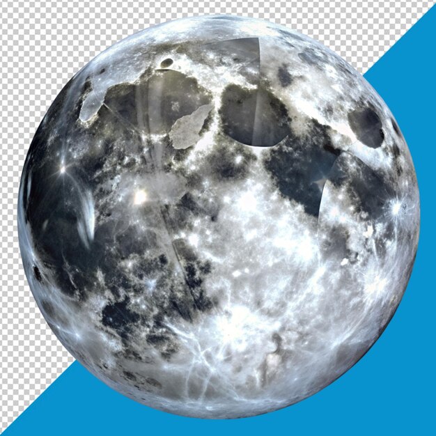 PSD moon on transparent background