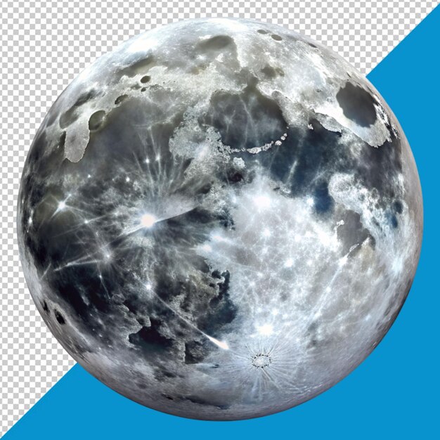 PSD moon on transparent background