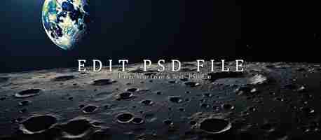 PSD the moons surface marked by a myriad of craters