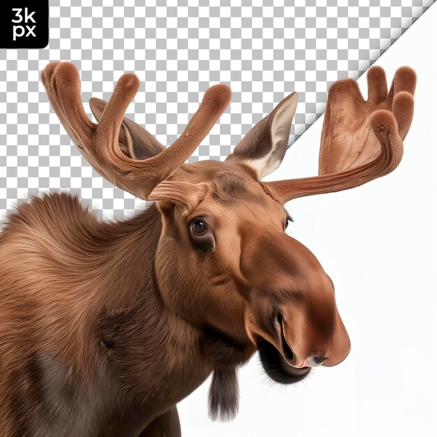 PSD a moose with antlers on its head and antlers