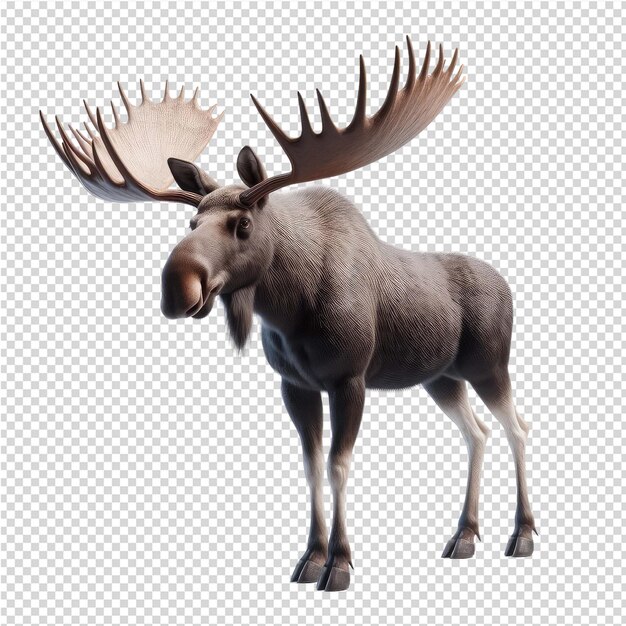 PSD a moose with antlers on its head and antlers