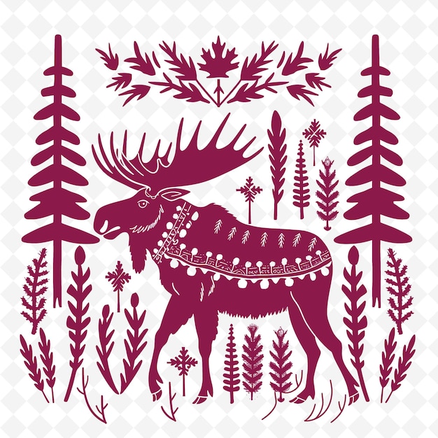 PSD a moose with a red background that says quot moose quot