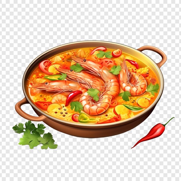 Moqueca geïsoleerd op een doorzichtige achtergrond