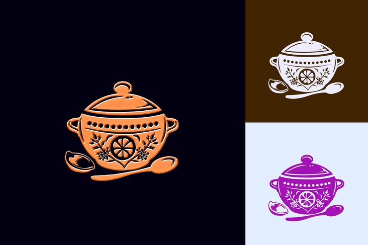 PSD moqueca pan with culinary icon clay pot with seafood motifs creative brazil culture icon designs