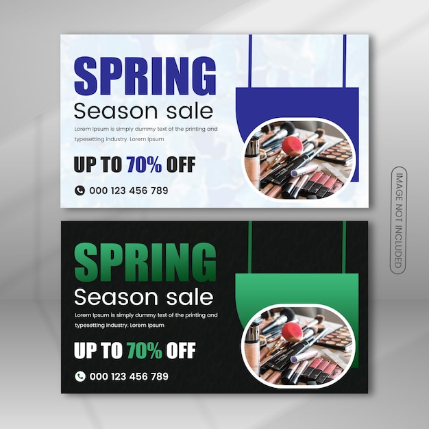 Morden spring sale banner design