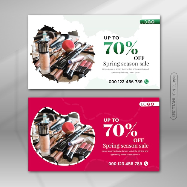 PSD morden spring sale banner design