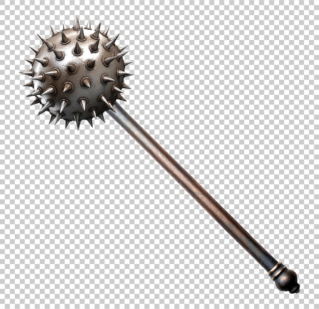 PSD morning star weapon isolated on transparent background