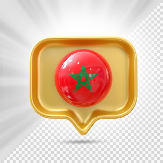 PSD Значок флага марокко