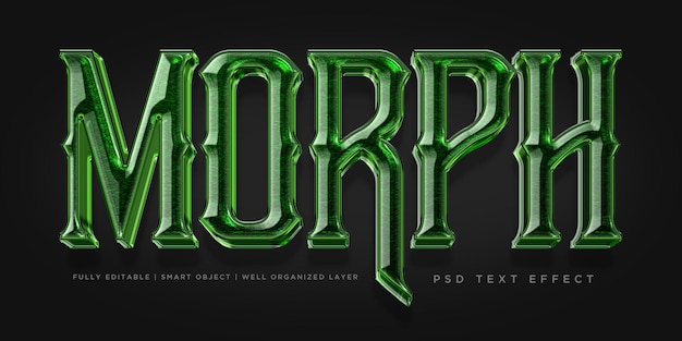 Morph 3d style text effect