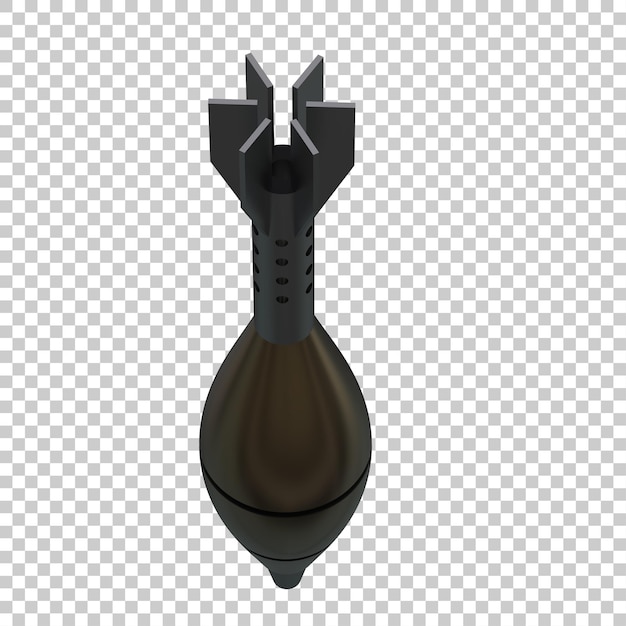 PSD mortar isolated on transparent background 3d rendering illustration