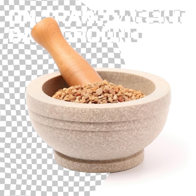 PSD mortar and pestle isolated on transparent backgroundmortar is a tool for finely grinding herbs in a