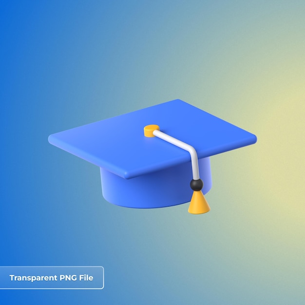 PSD mortarboard 3d icon