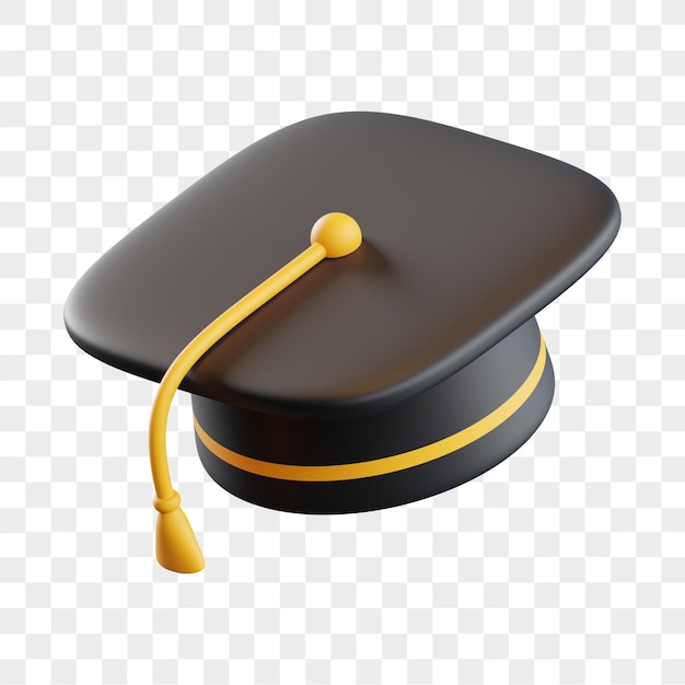 PSD mortarboard 3d illustration