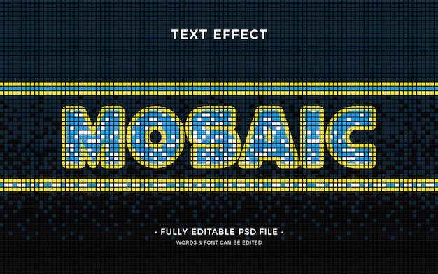 PSD mosaic text effect