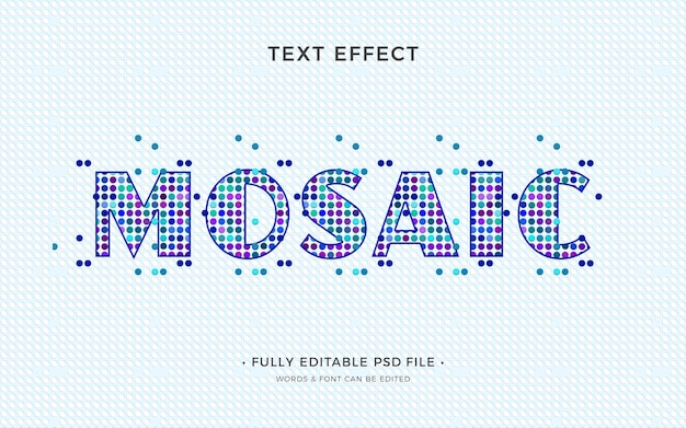 PSD mosaic tile text effect