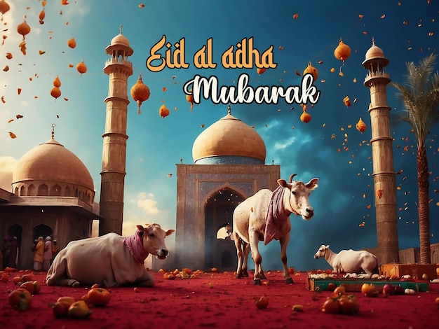 Moslimfeest van Eid al-Adha Bakrid achtergrond