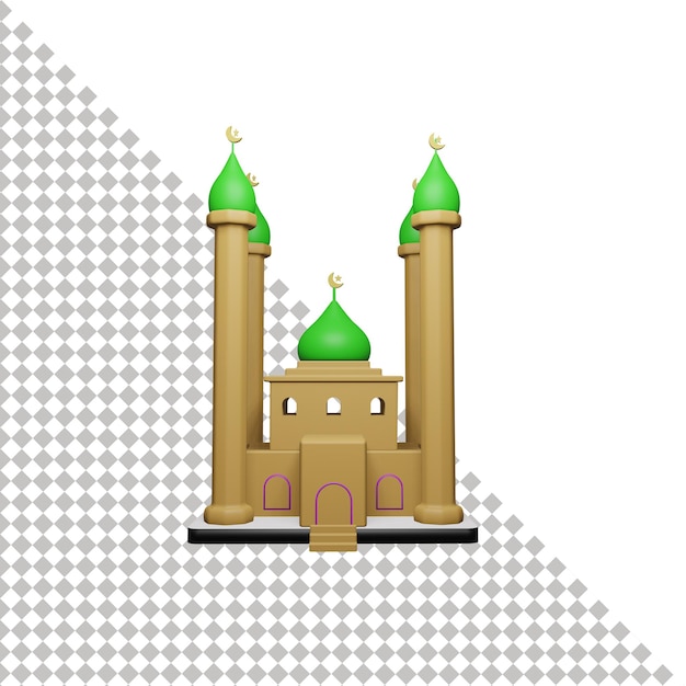 PSD mosque 3d icon