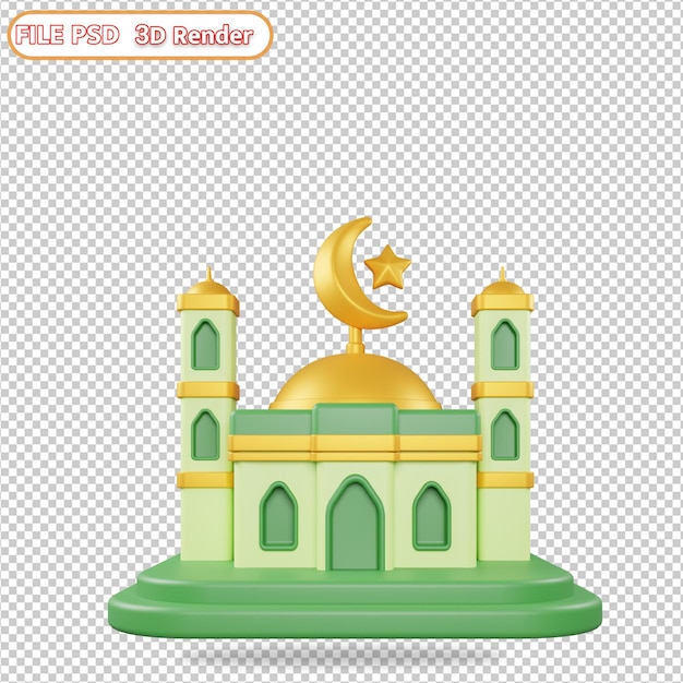 PSD モスク 3d