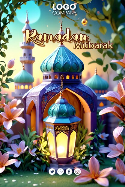 PSD the mosque dome with arabic pattern lantern islamic art wallpapers for ramadan