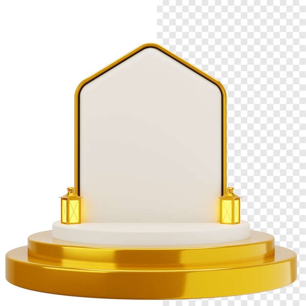 Mosque Podium Depicted in 3D Graphics