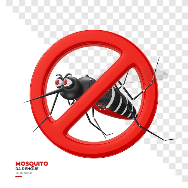 PSD mosquito da dengue 3d render