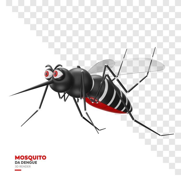 PSD mosquito da dengue 3d renderowanie