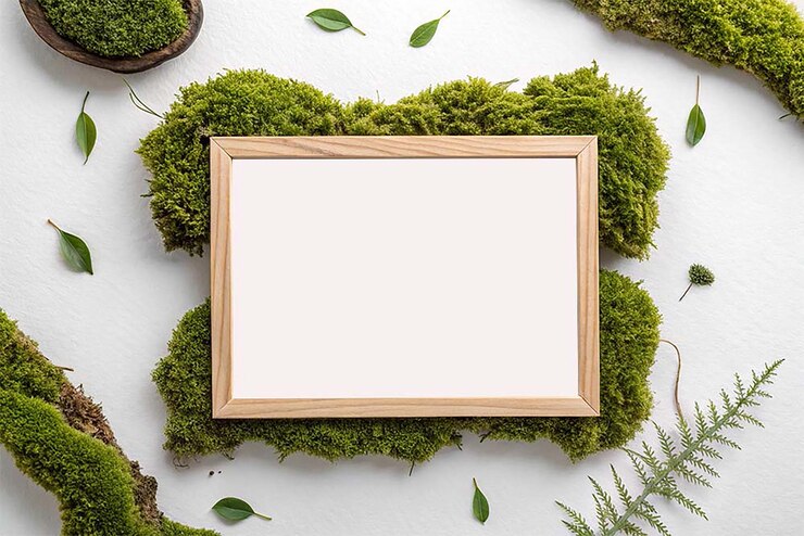 PSD moss logo mockup