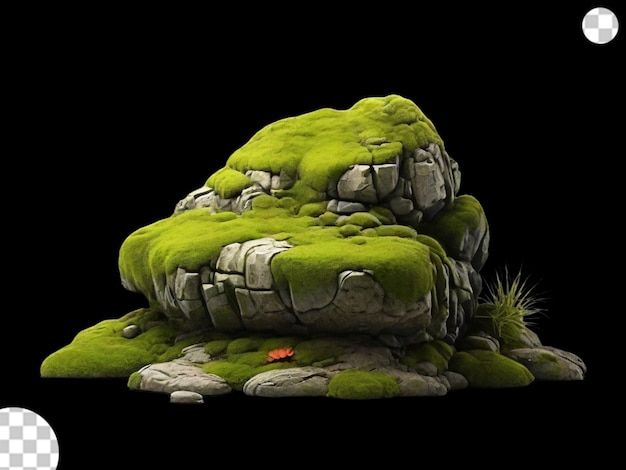 Moss on surface in marsh cartoon rock png transparent