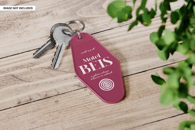 Motel style keychain mockup