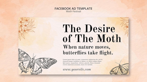 PSD moth festival template design