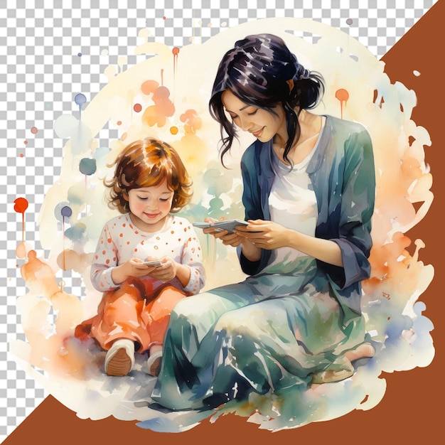 PSD mother and child in precious portraits