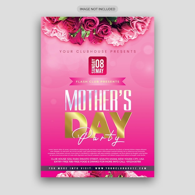 PSD mother's day flyer psd