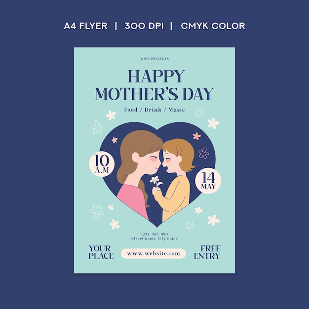 PSD mother's day flyer