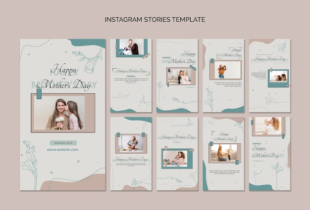 PSD mother's day instagram stories template