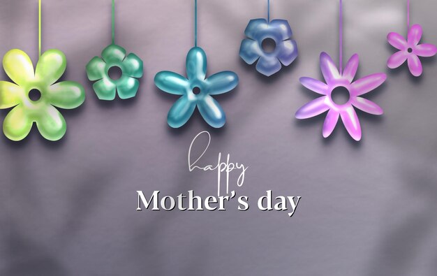 Mother's day luxury greeting card floral background