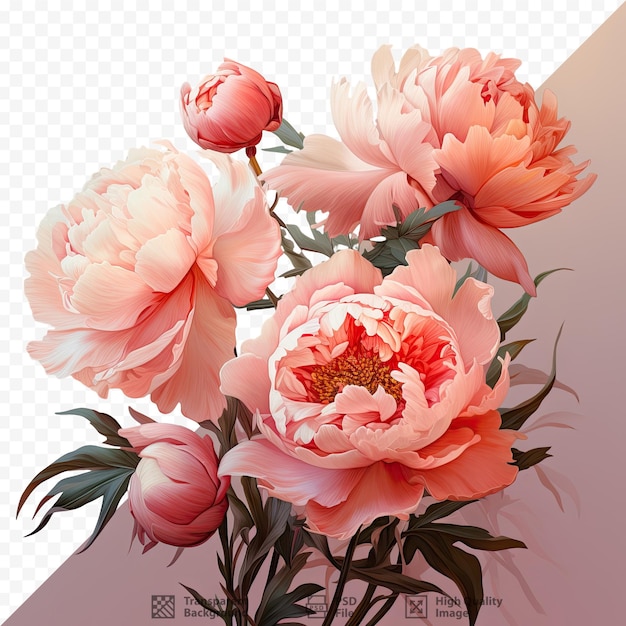 PSD mother s day peonies