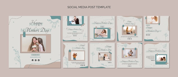 PSD mother's day social media post template