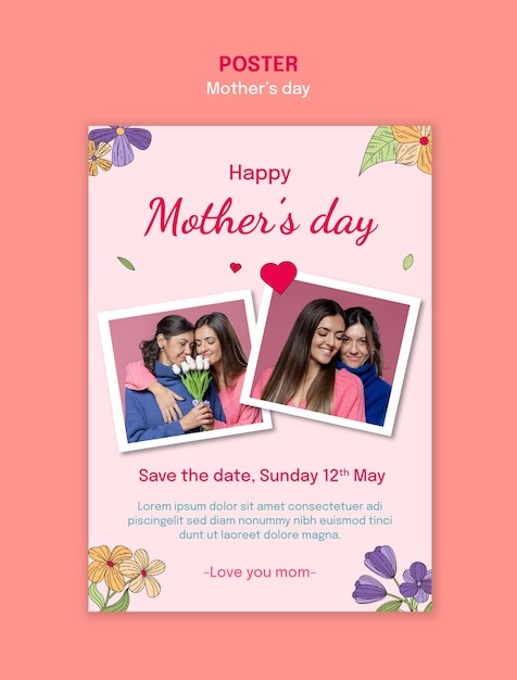 PSD mother's day template design