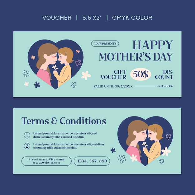 PSD mother's day voucher