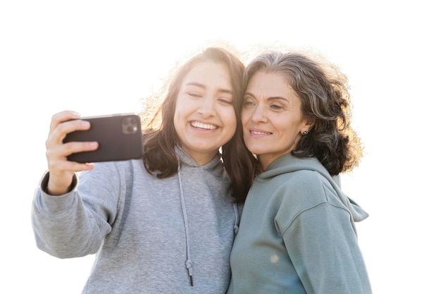 Mother spending time outdoors with her daughter